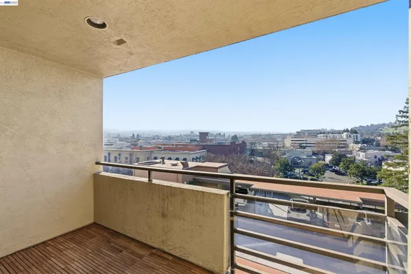 a view of a city from a terrace