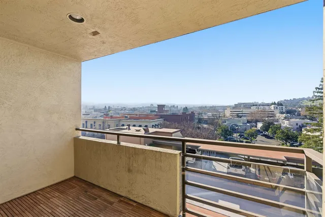 a view of a city from a terrace