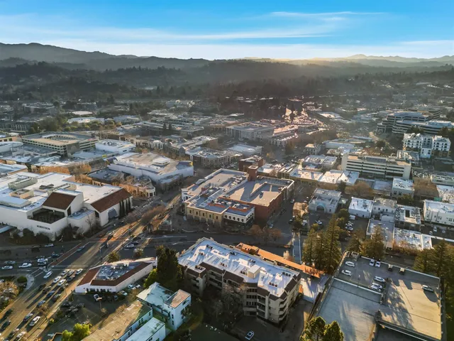an aerial view of multiple house