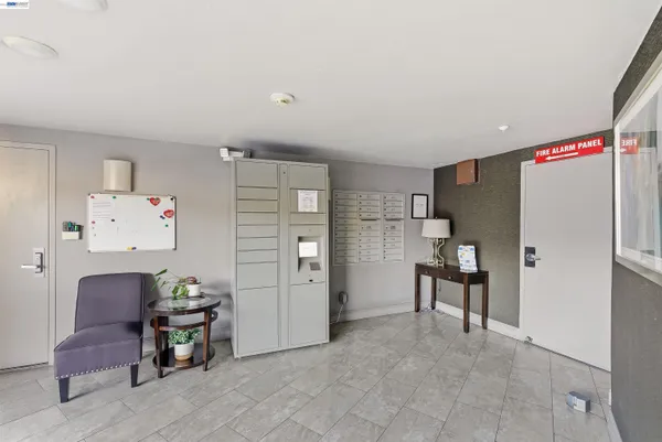 a view of a large building with a street