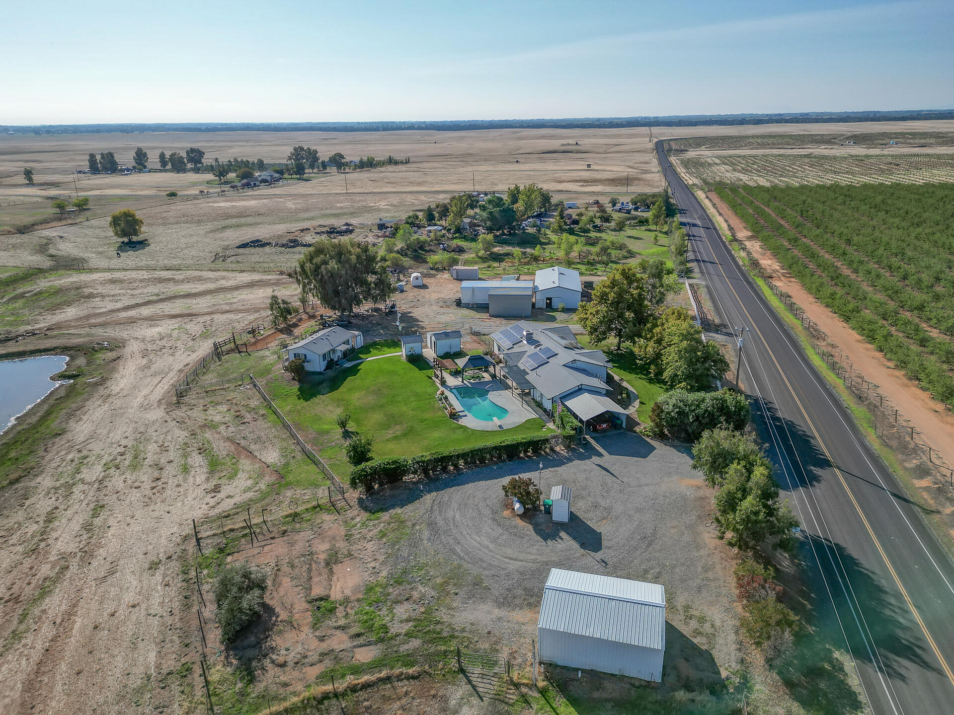 2730 Hall Road Corning, CA 96021 - Photo 41 of 52 an aerial view of a house with a yard