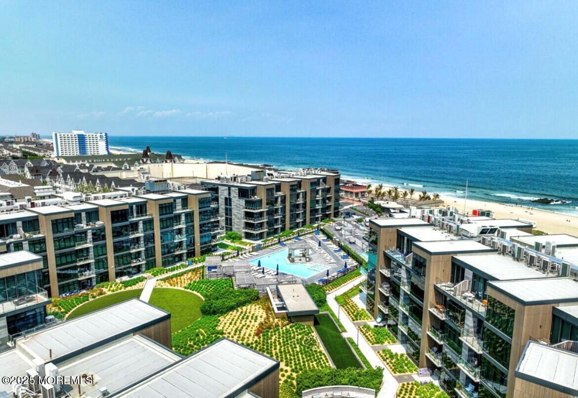 a view of a city from a patio