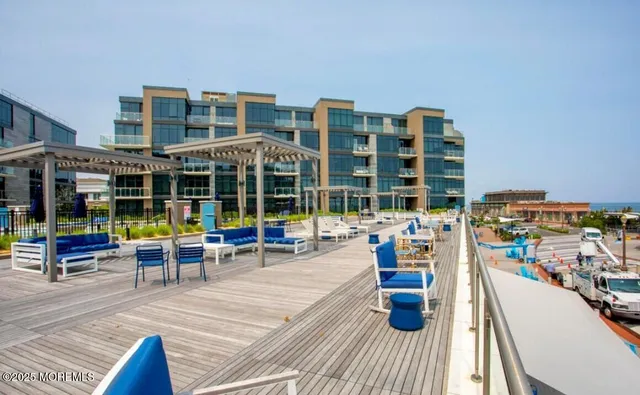 a outdoor view of a building with swimming pool