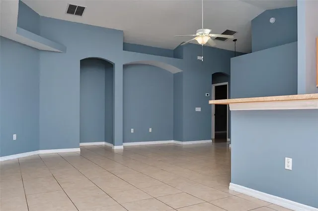 a view of a livingroom with a chandelier