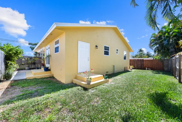 a backyard of a house