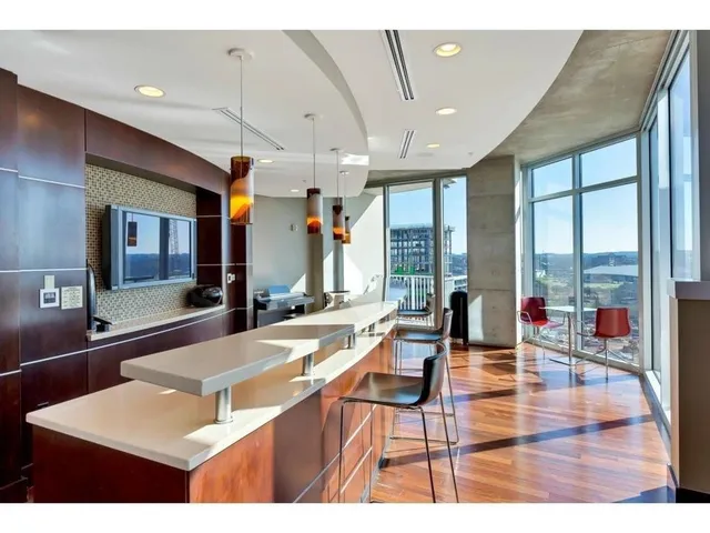 a room with furniture and a table