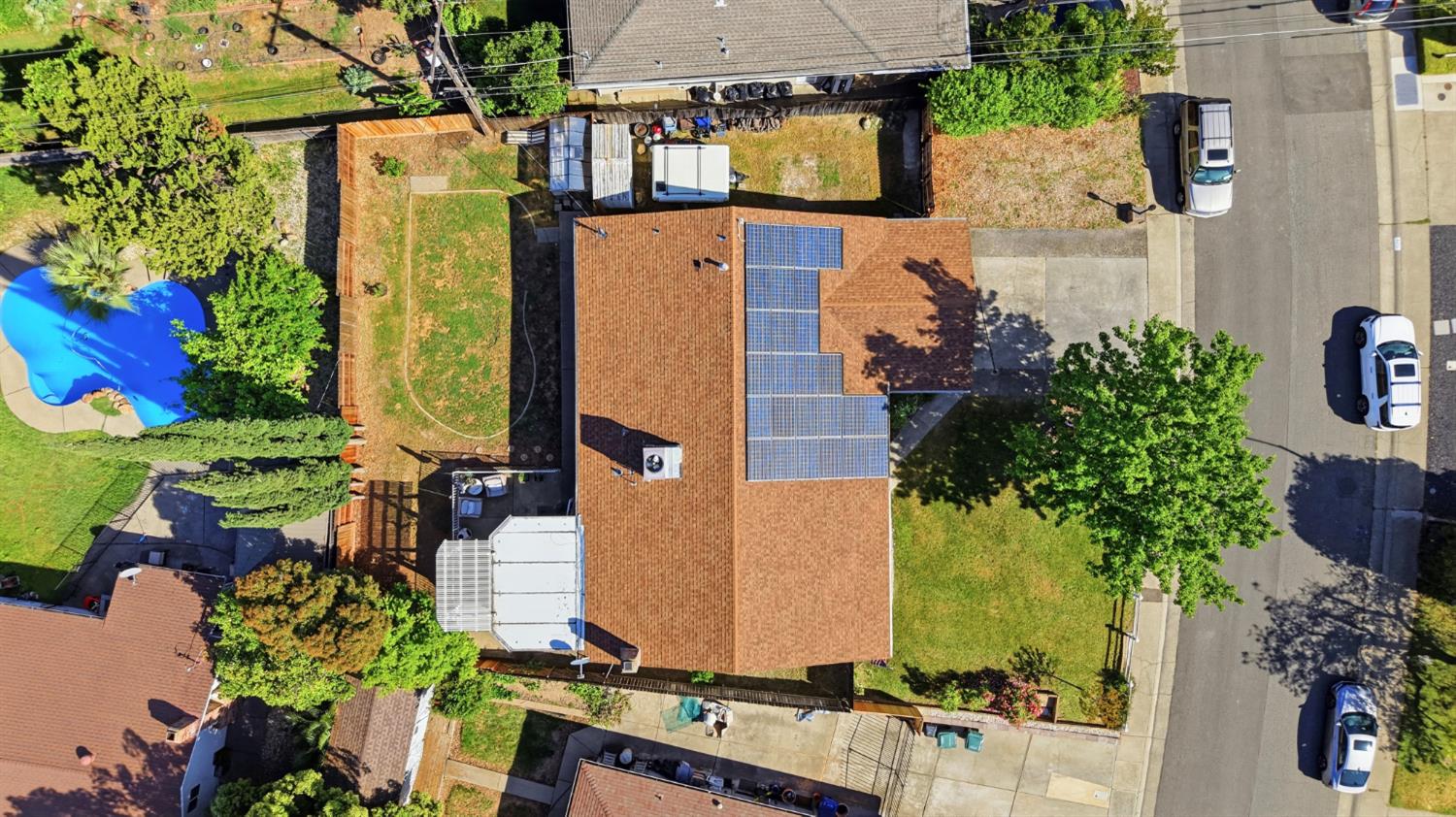 5295 Baumgart Way Carmichael, CA 95608 - Photo 41 of 46 an aerial view of residential houses with outdoor space and street view
