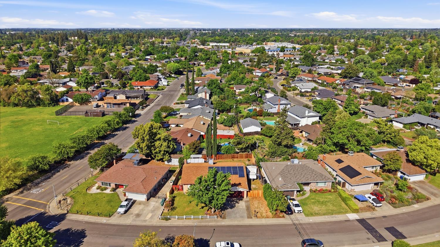 5295 Baumgart Way Carmichael, CA 95608 - Photo 42 of 46 an aerial view of a house with a garden
