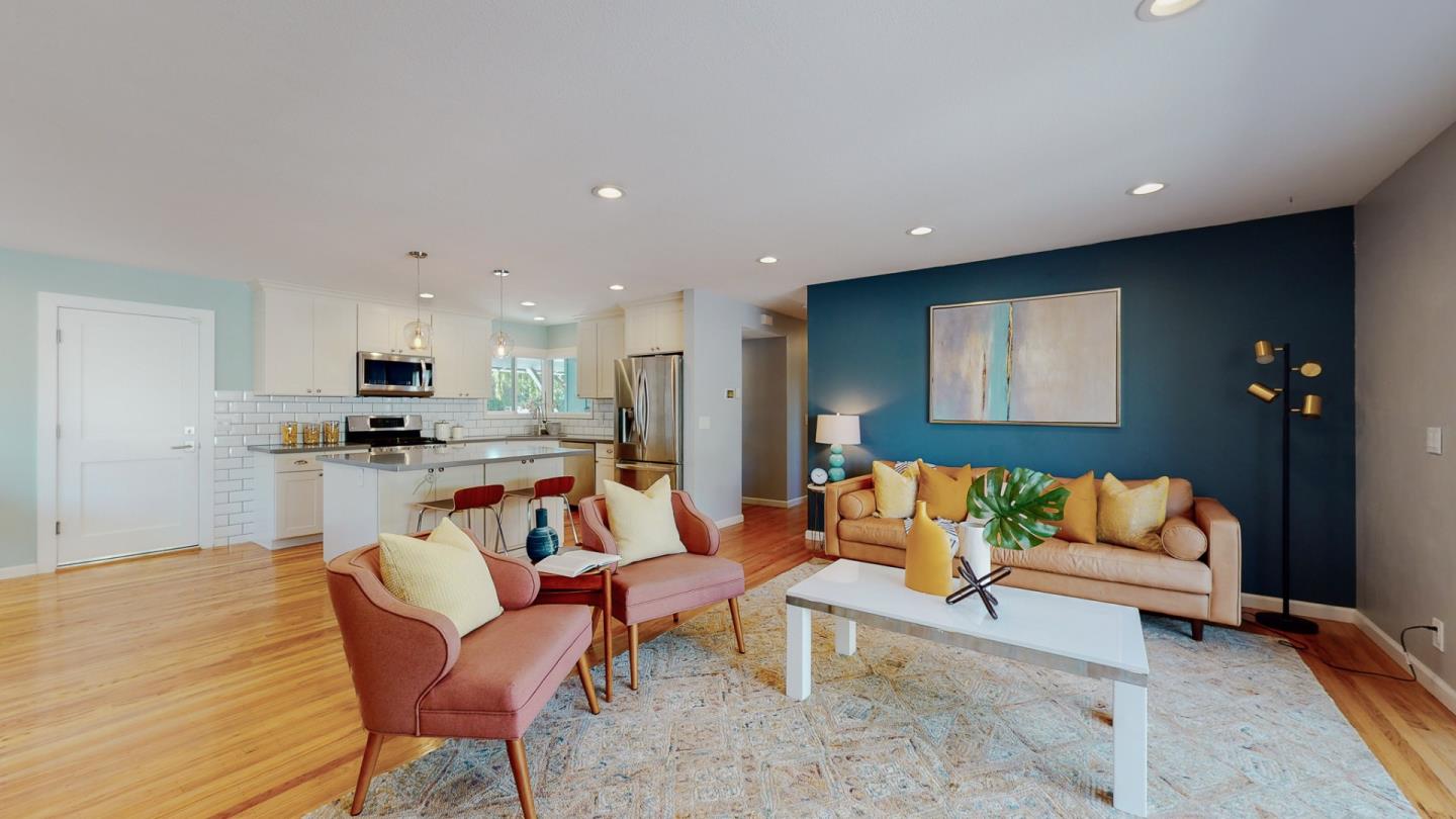 5378 Carter Avenue San Jose, CA 95118 - Photo 6 of 38 a living room with furniture and kitchen view