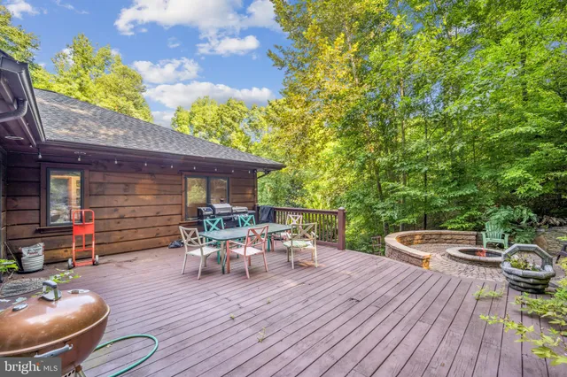 a view of a table and chairs in patio