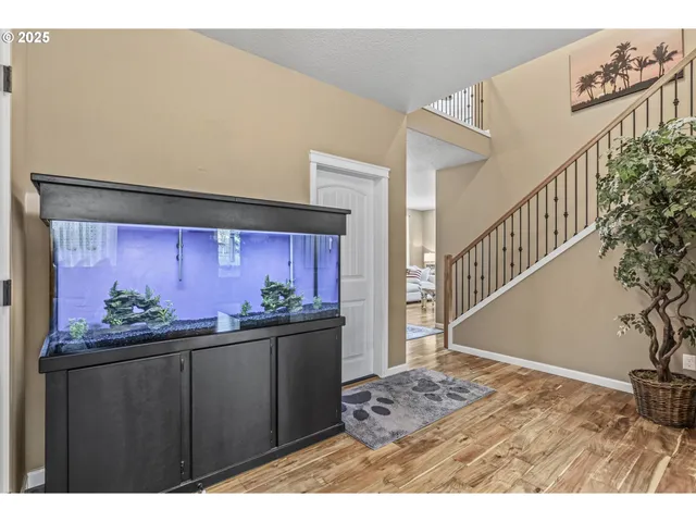 a view interior of a house with wooden floor