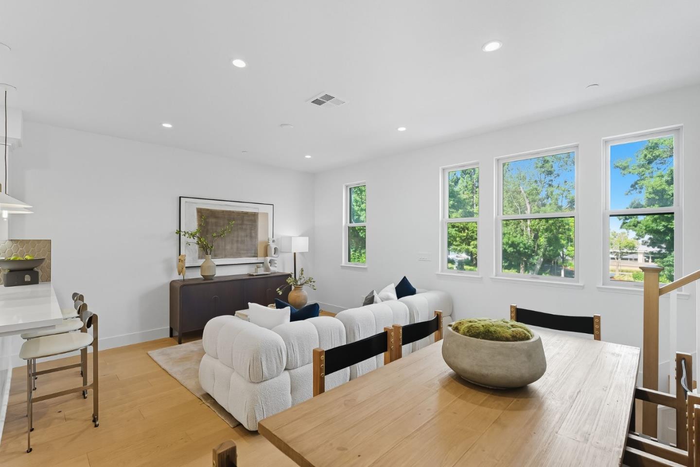 1387 West Middlefield Road Mountain View, CA 94043 - Photo 11 of 28 a living room with furniture and a large window