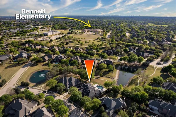 an aerial view of multiple house