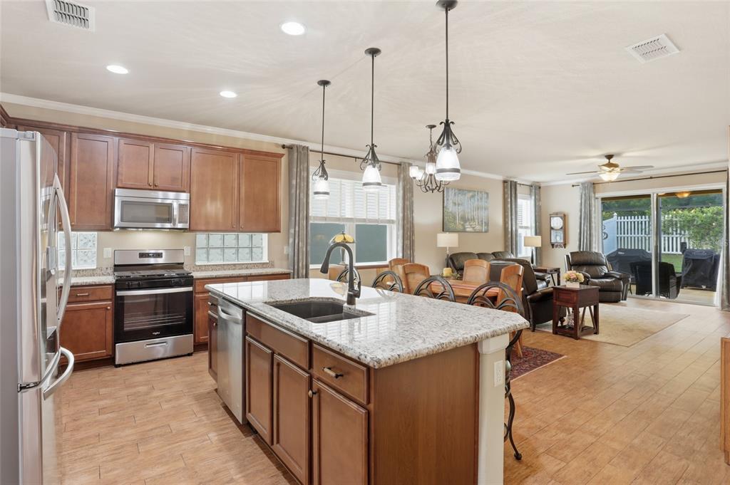 877 Haring Lane Mount Dora, FL 32757 - Photo 3 of 26 a kitchen with sink refrigerator and stove