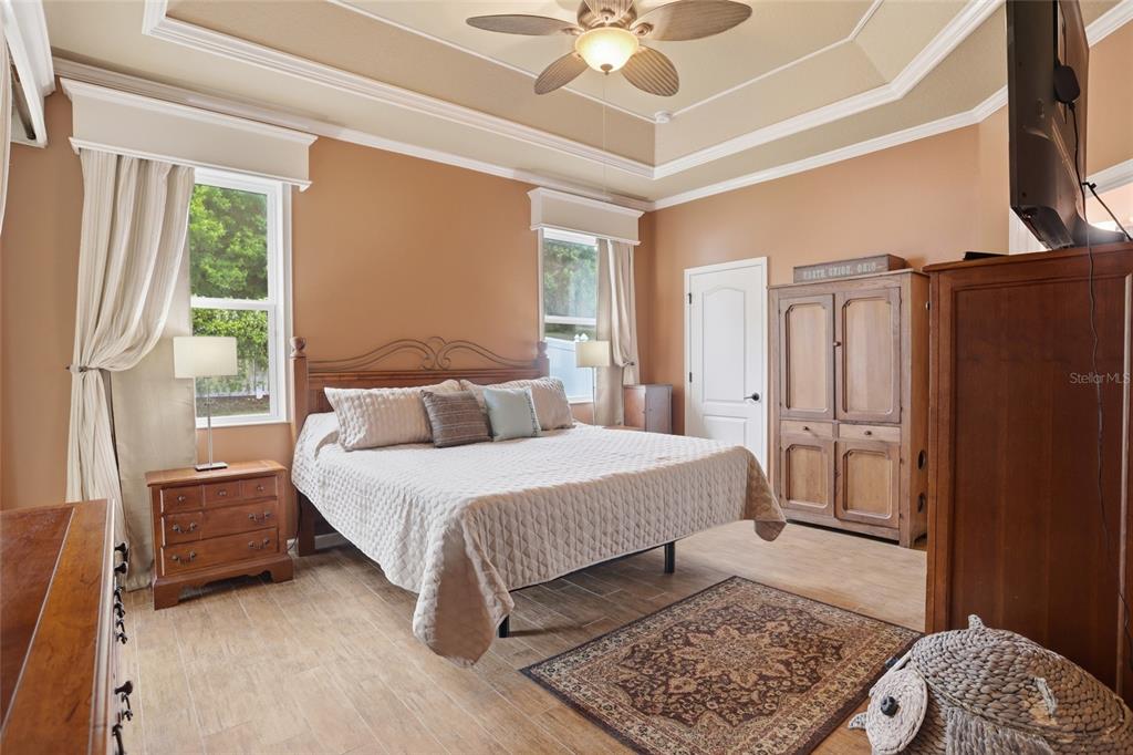 877 Haring Lane Mount Dora, FL 32757 - Photo 5 of 26 a spacious bedroom with a bed dresser and a window