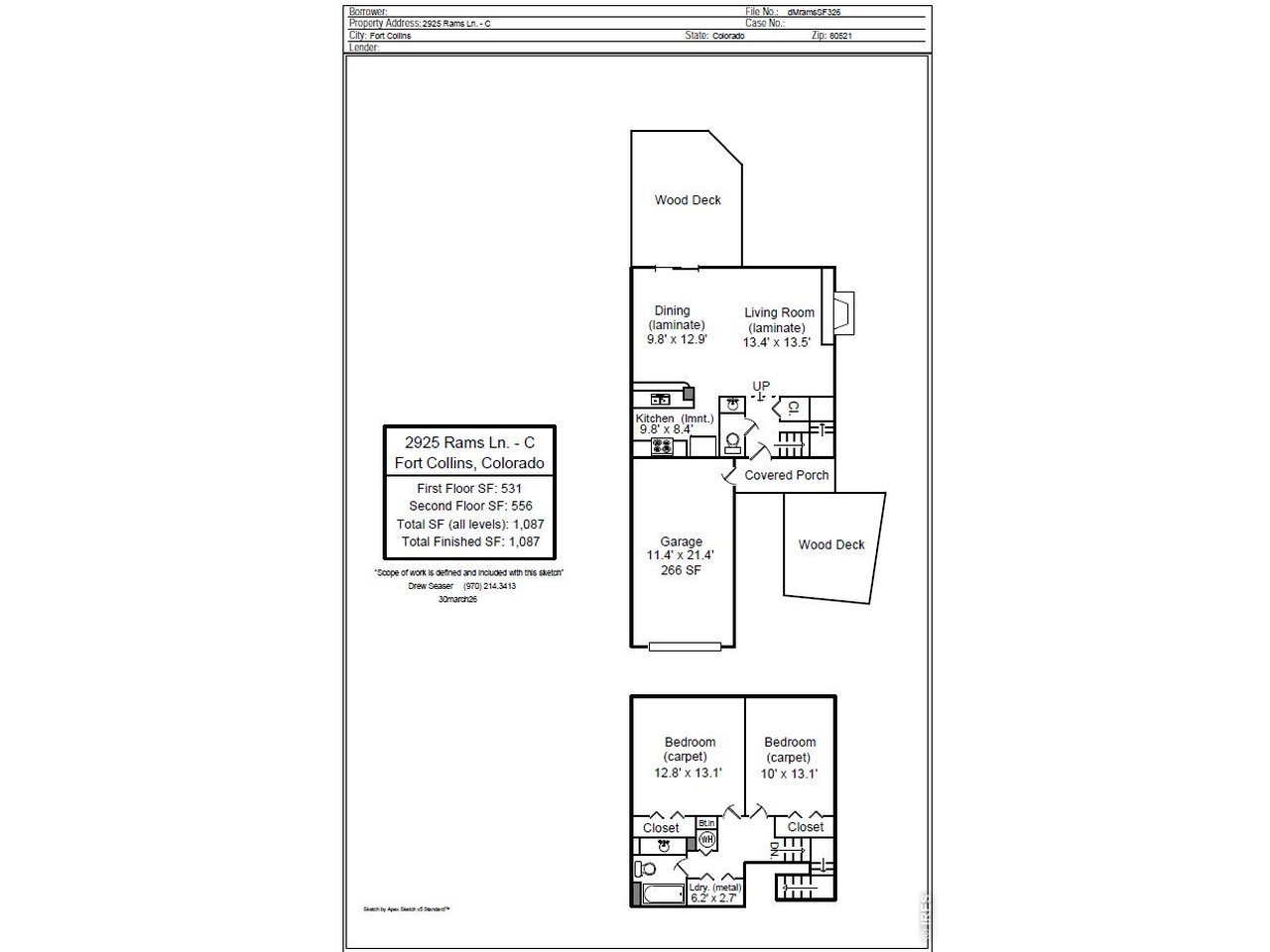 2925 Rams Lane, Unit C Fort Collins, CO 80526 - Photo 18 of 18 Floorplan
