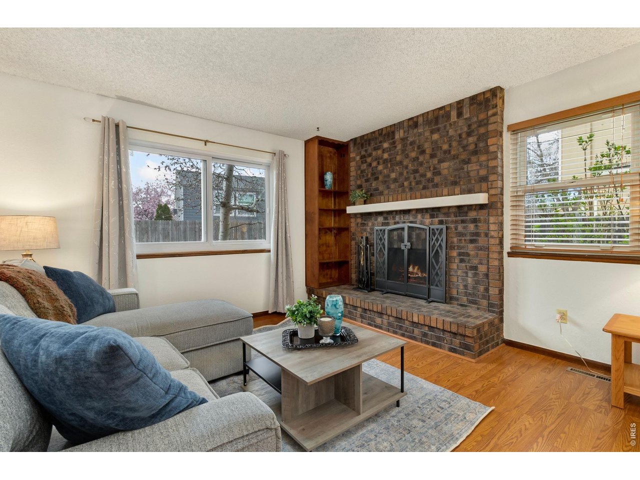 2925 Rams Lane, Unit C Fort Collins, CO 80526 - Photo 5 of 18 Living Room Fireplace and Built-ins