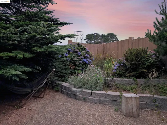 a pathway of a house with potted plants