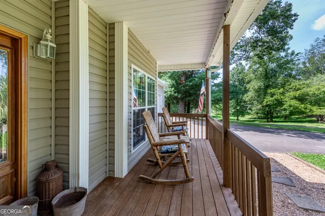 a view of a garden with a slide