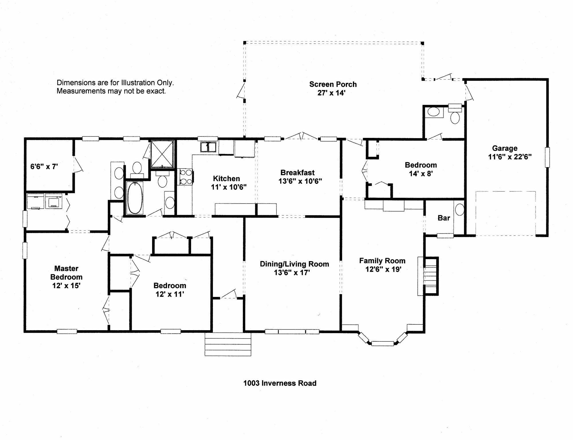 1003 Inverness Road Southern Pines, NC 28387 - Photo 30 of 30 1003 Inverness Rd MLS flr pln