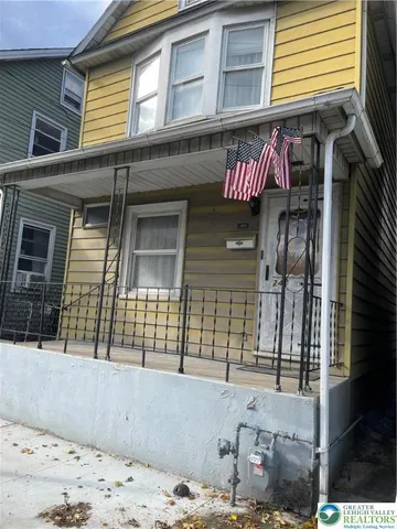 a front view of a building