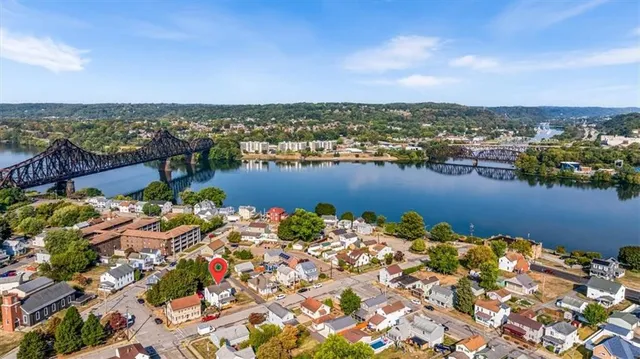 a view of a city and a lake view