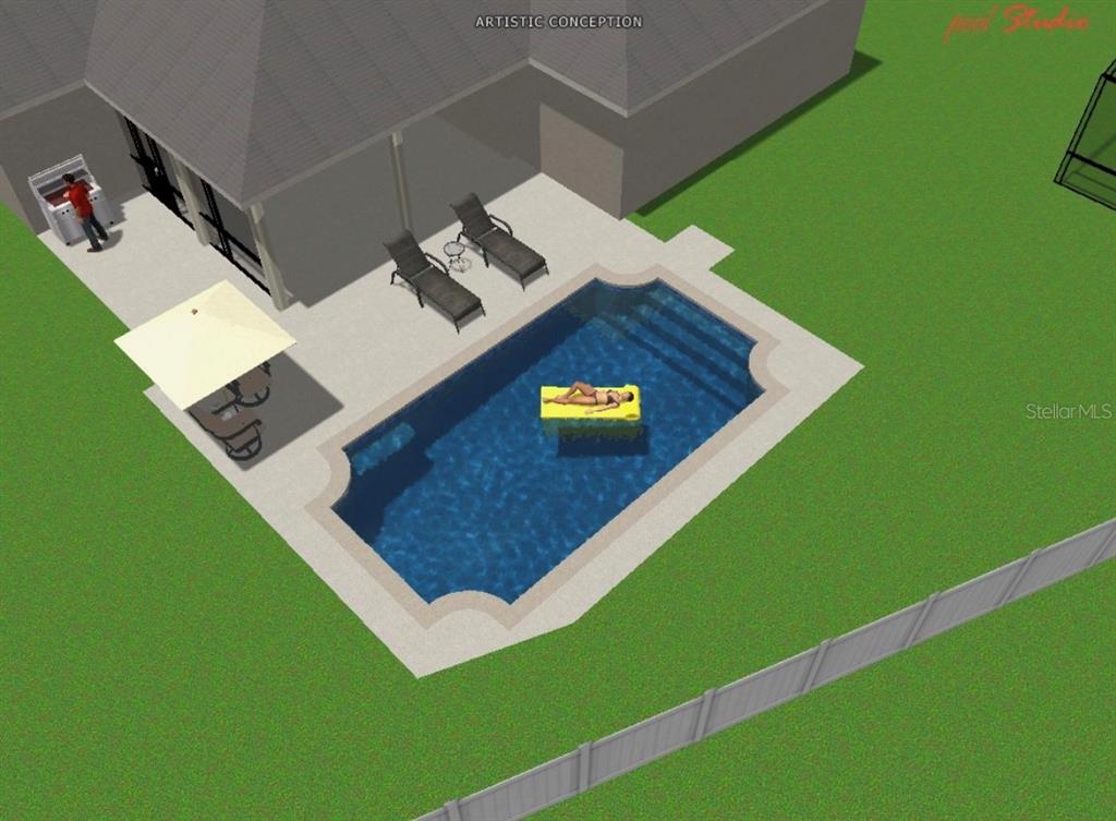 316 Old Mill Road Deltona, FL 32725 - Photo 40 of 64 pool rendering