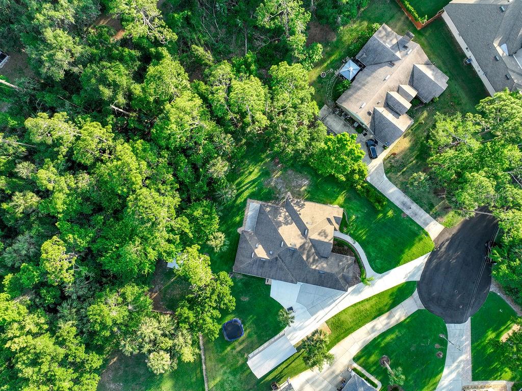 316 Old Mill Road Deltona, FL 32725 - Photo 42 of 64 an aerial view of a house with garden space and street view