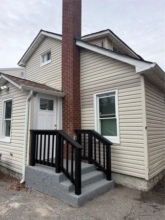 a front view of a house