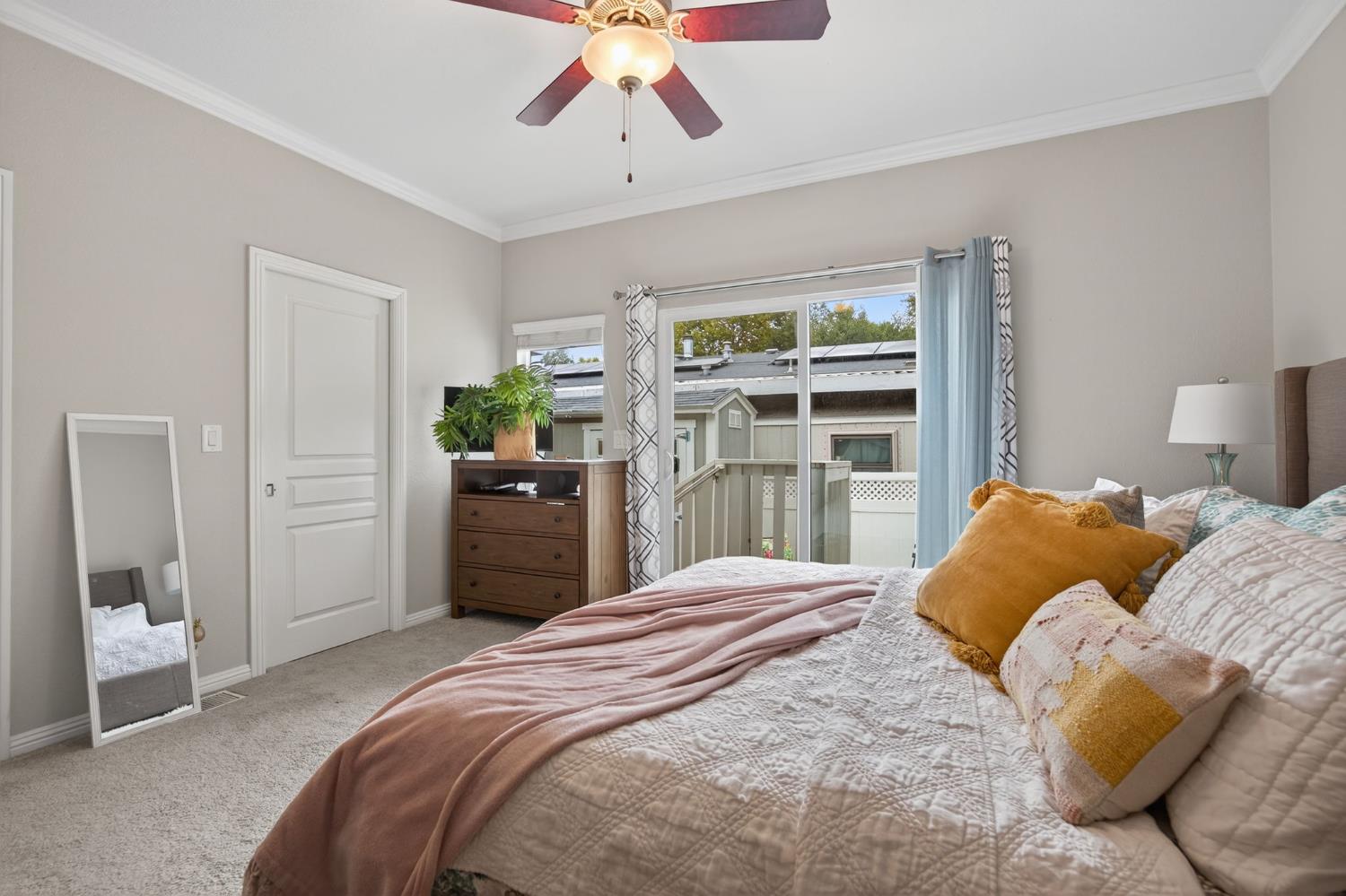 1885 Maricopa Highway, Unit 1 Ojai, CA 93023 - Photo 27 of 36 a bedroom with a bed and wooden floor