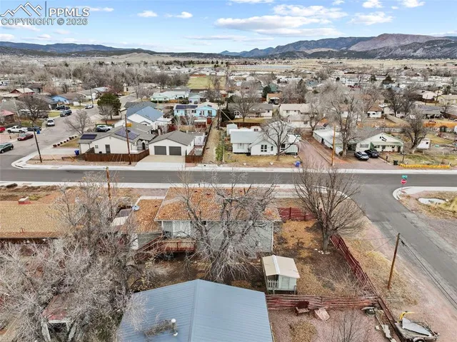 an aerial view of a city