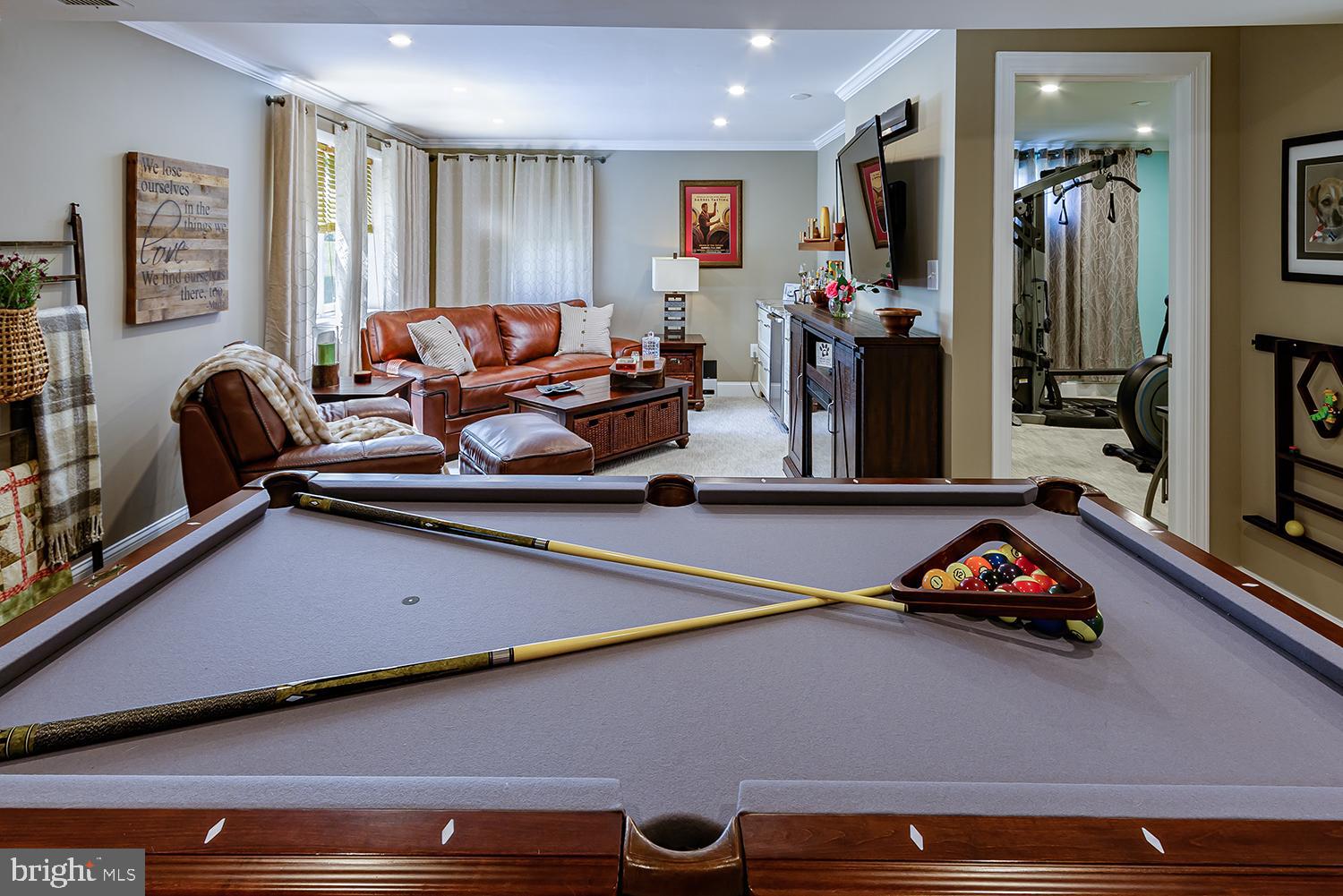91 Ark Road Lumberton, NJ 08048 - Photo 29 of 46 Family room with matching pool table and supplies
