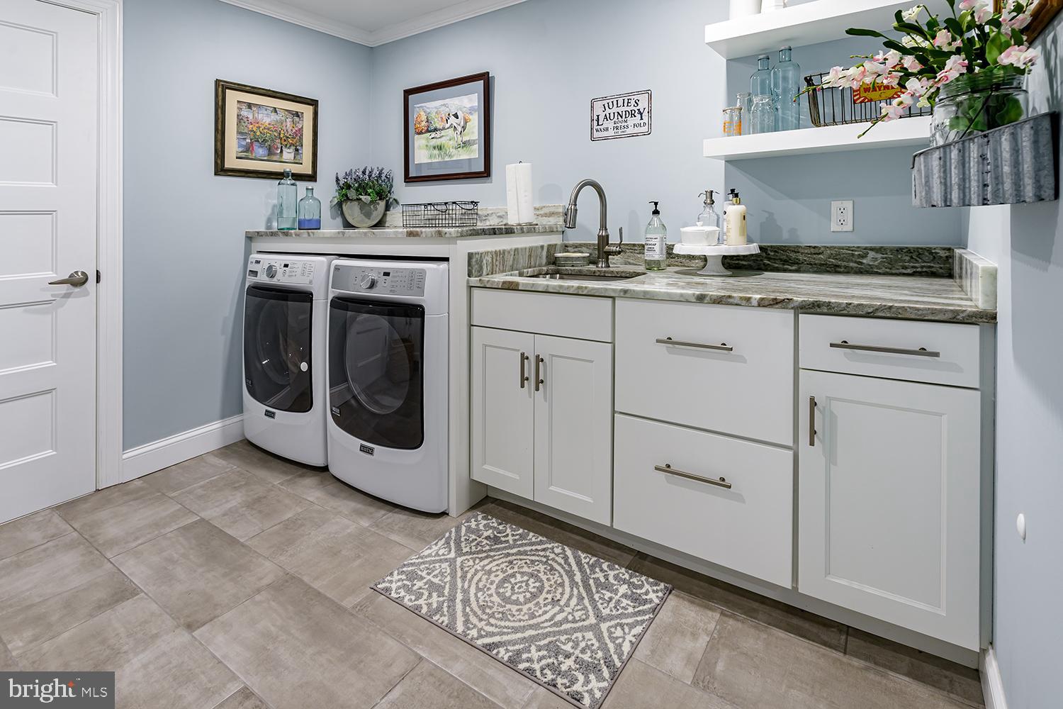 91 Ark Road Lumberton, NJ 08048 - Photo 33 of 46 Dream laundry room w/ sink, washer, dryer, storage