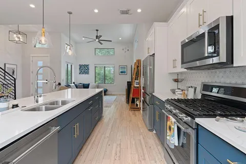 a view of a bench in a yard