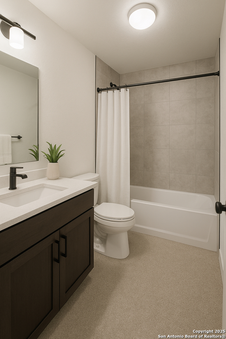12523 Point Summit San Antonio, TX 78253 - Photo 3 of 10 a bathroom with a sink a toilet and shower