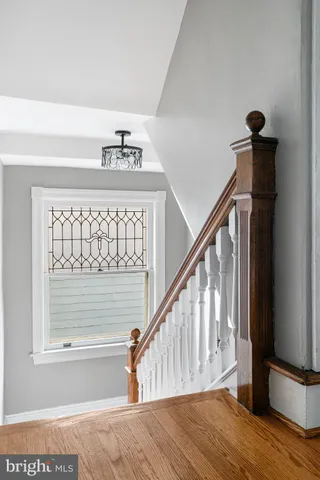a view of entryway with wooden floor