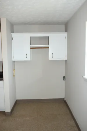 an empty room with a window