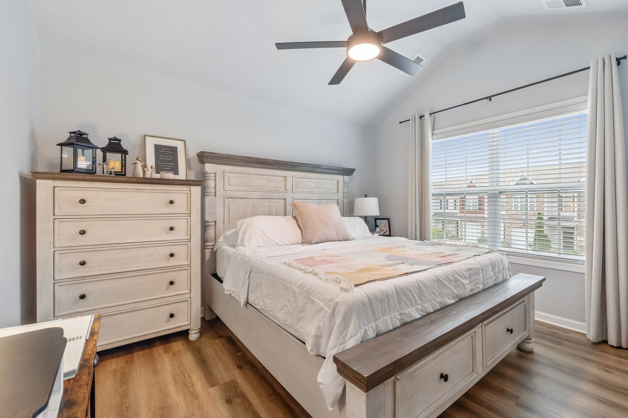 320 Manor Row Pleasant View, TN 37146 - Photo 34 of 39 a bedroom with a bed and a large window