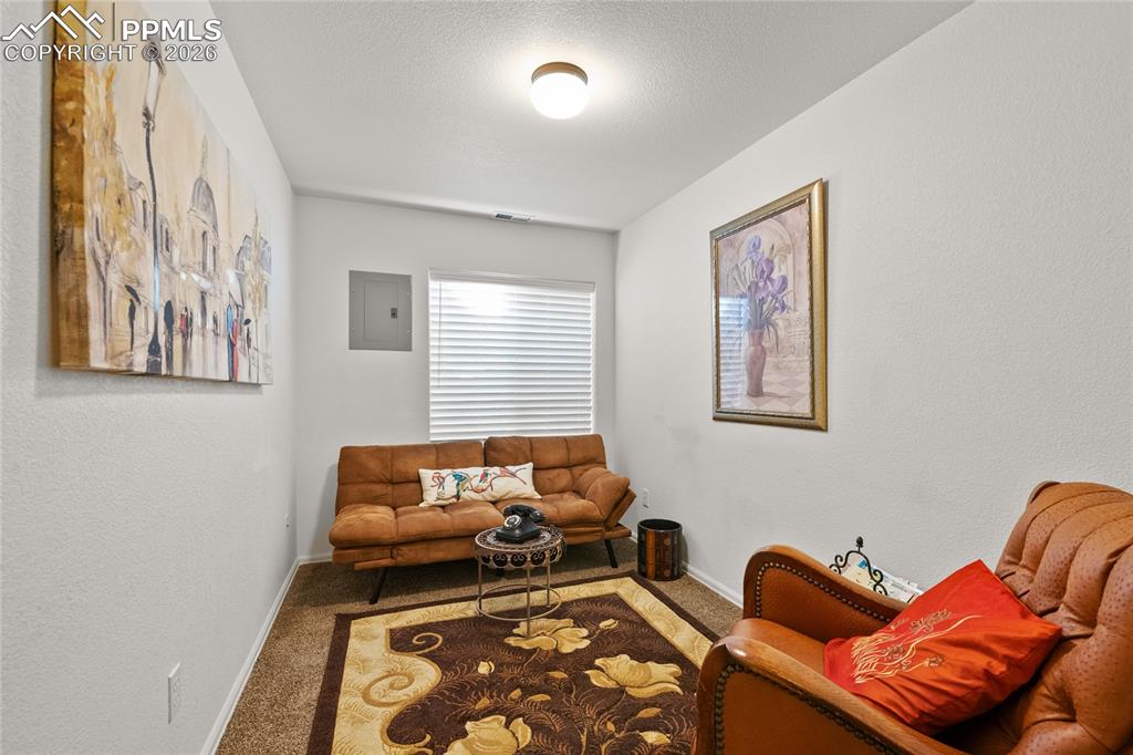 5639 Sunshade Point Colorado Springs, CO 80923 - Photo 30 of 36 a living room with furniture and a window