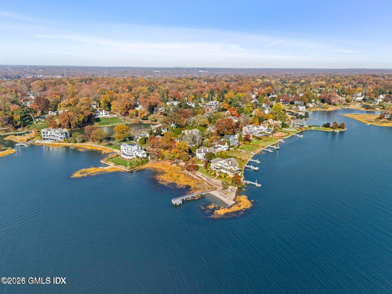 45 Willow Road Riverside, CT 06878 - Photo 35 of 35 an aerial view of ocean and residential houses with outdoor space