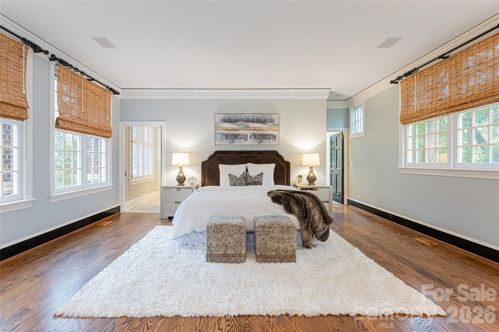 31 Busbee Road Asheville, NC 28803 - Photo 27 of 48 a bedroom with a large bed and a window