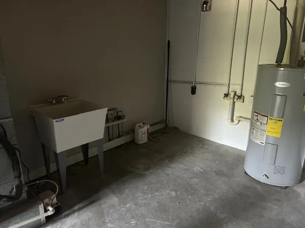 a view of storage and utility room