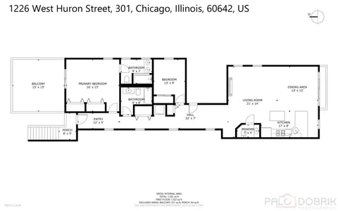 $529,000 | 1226 West Huron Street, Unit 301, Chicago, IL 60642