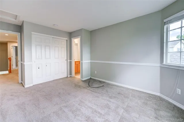 an empty room with a window