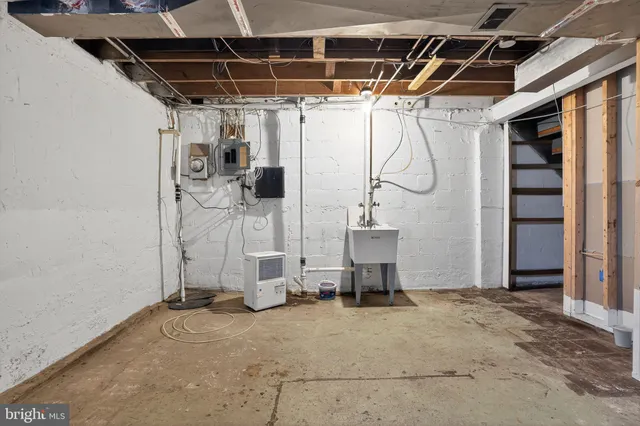 a view of storage and utility room