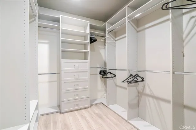 a view of a walk in closet