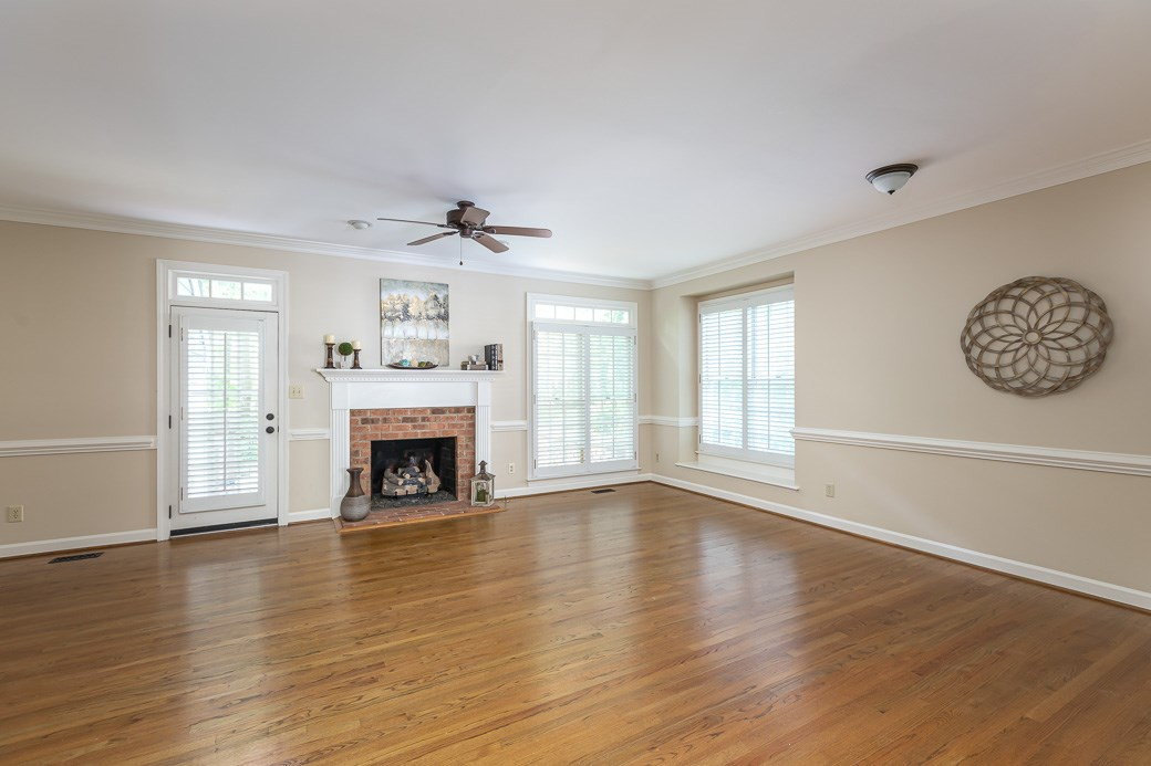 6120 Friars Walk Place Raleigh, NC 27609 - Photo 21 of 21 Open floor plan connects comfortable family room to kitchen. Did we say HARDWOODS throughout the downstairs!? FAMILY ROOM