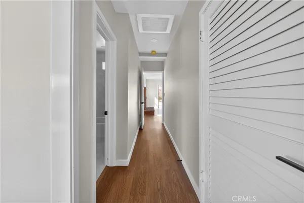 a view of hallway with stairs