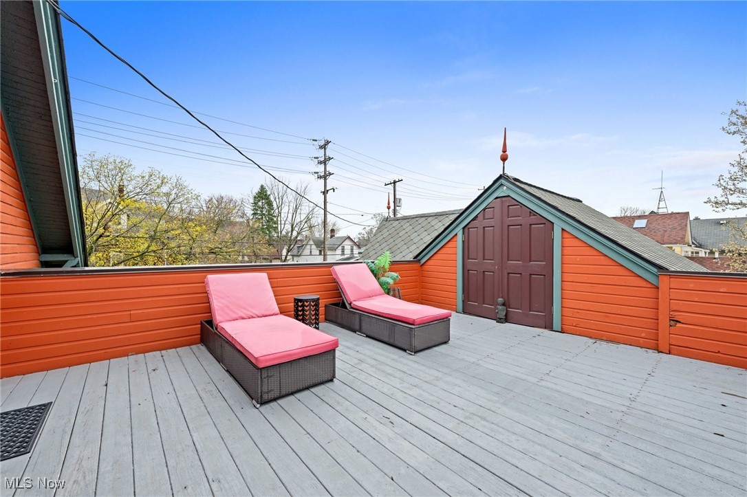 View of roof top deck