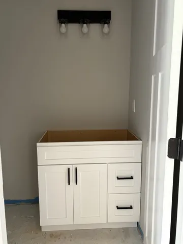 a view of white cabinet